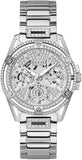 Guess Queen Quartz Silver Dial Silver Steel Strap Watch For Women - GW0464L1 Authentic Buy Shop Now