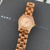 Marc Jacobs Henry Rose Gold Dial Rose Gold Steel Strap Watch for Women - MBM3278 Authentic Buy Shop Now