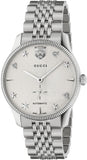 Gucci G Timeless Automatic Silver Dial Silver Steel Strap Watch for Men - YA126354 Authentic Buy Shop Now