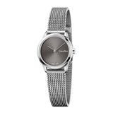 Calvin Klein Minimal Grey Dial Silver Mesh Bracelet Watch for Women - K3M231Y3 Authentic Buy Shop Now