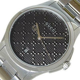 Gucci G Timeless Black Dial Silver Steel Strap Watch For Men - YA126460 Authentic Buy Shop Now