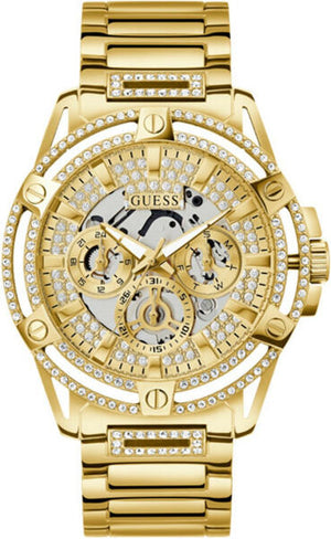 Guess Queen Quartz Gold Dial Gold Steel Strap Watch For Men - GW0497G2 Authentic Buy Shop Now