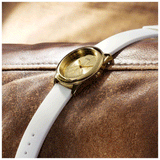 Guess G-Twist Gold Dial White Rubber Strap Watch for Women - W0911L7 Authentic Buy Shop Now