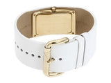 Marc Jacobs Champagne Dial White Leather Strap Watch for Women - MBM2043 Authentic Buy Shop Now