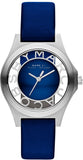 Marc Jacobs Henry Skeleton Blue Dial Blue Leather Strap Watch for Women - MBM1337 Authentic Buy Shop Now