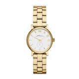 Marc Jacobs Baker White Dial Gold Steel Strap Watch for Women - MBM3247 Authentic Buy Shop Now