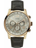 Guess Horizon Quartz Champagne Dial Brown Leather Strap Watch For Women - W0380G4 Authentic Buy Shop Now
