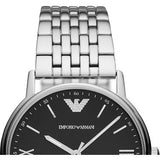 Emporio Armani Kappa Black Dial Silver Steel Strap Watch For Men - AR11152 Authentic Buy Shop Now