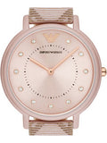 Emporio Armani Kappa Quartz Rose Gold Dial Pink Leather Strap Watch For Women - AR11010 Authentic Buy Shop Now