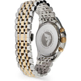 Emporio Armani Tazio Chronograph Blue Dial Gold & Silver Stainless Steel Strap Watch For Men - AR8030 Authentic Buy Shop Now