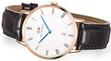 Daniel Wellington Dapper York White Dial Brown Leather Strap Watch For Men - DW00100085 Authentic Buy Shop Now