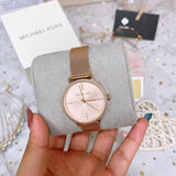 Michael Kors Mini Jayne Crystals Rose Gold Dial Rose Gold Mesh Strap Watch for Women - MK7122 Authentic Buy Shop Now