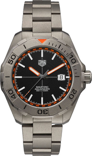 Tag Heuer Aquaracer Calibre 5 Bamford Limited Edition Black Dial Grey Steel Strap Watch for Men - WAY208C.FC6383 Authentic Buy Shop Now