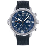 IWC Aquatimer Automatic Chronograph 44mm Blue Dial Black Rubber Strap Watch for Men - IW376805 Authentic Buy Shop Now