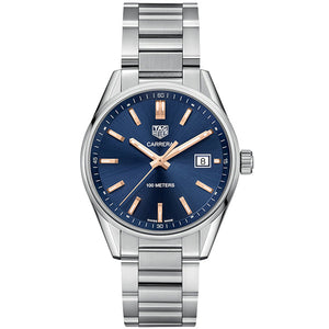 Tag Heuer Carrera Quartz Blue Dial Silver Steel Strap Watch for Women - WAR1112.BA0601 Authentic Buy Shop Now