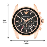 Emporio Armani Sigma Chronograph Black Dial Black SIlicon Strap Watch For Men - AR6066 Authentic Buy Shop Now