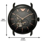 Emporio Armani Automatic Multifunction Black Dial Black Mesh Bracelet Watch For Men - AR60025 Authentic Buy Shop Now