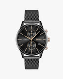 Hugo Boss Associate Black Dial Black Mesh Bracelet Watch for Men - 1513811 Authentic Buy Shop Now