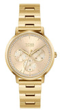 Hugo Boss Prima Gold Dial Gold Steel Strap Watch for Women - 1502572 Authentic Buy Shop Now