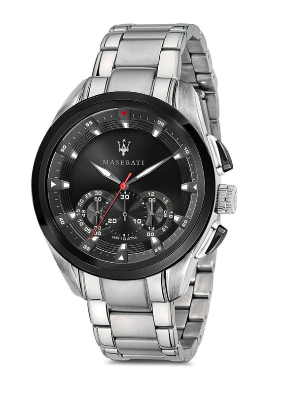 Maserati Traguardo Analog Black Dial Stainless Steel Watch For Men - R8873612015 Authentic Buy Shop Now