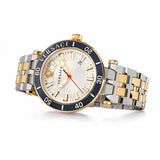 Versace Greca Sport Quartz White Dial Two Tone Steel Strap Watch For Men - VEZ300521 Authentic Buy Shop Now
