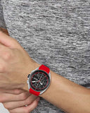 Hugo Boss Volane Black Dial Red Rubber Strap Watch for Men - 1513959 Authentic Buy Shop Now