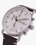 Fossil The Commuter White Dial Brown Leather Strap Watch for Men - FS5402 Authentic Buy Shop Now