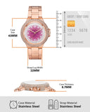 Michael Kors Camille Analog Pink Dial Rose Gold Steel Strap Watch for Women - MK7340 Authentic Buy Shop Now