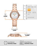 Emporio Armani Aira Three Hand Mother of Pearl Dial Rose Gold Steel Strap Watch For Women - AR11523 Authentic Buy Shop Now