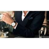 Daniel Wellington Dapper Sheffield White Dial Black Leather Strap Watch For Men - DW00100088 Authentic Buy Shop Now