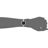 Movado Bela Black Dial Silver Steel Strap Watch For Women - 0606595 Authentic Buy Shop Now