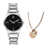 Calvin Klein Stately Black Dial Silver Steel Strap Watch for Women - K3G23121 Authentic Buy Shop Now