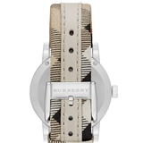 Burberry The City White Dial Beige Leather Strap Watch for Women - BU9132 Authentic Buy Shop Now