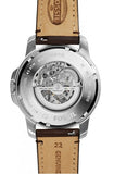 Fossil Grant Automatic Skeleton Black Dial Brown Leather Strap Watch for Men - ME3100 Authentic Buy Shop Now