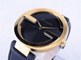 Gucci Interlocking Special Edition Grammy Black Dial Black Leather Strap Watch For Men - YA133208 Authentic Buy Shop Now
