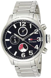 Tommy Hilfiger Jackson Chronograph Blue Dial Silver Steel Strap Watch for Men - 1791242 Authentic Buy Shop Now