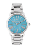 Michael Kors Hartman Quartz Blue Dial Silver Steel Strap Watch For Women - MK3519 Authentic Buy Shop Now