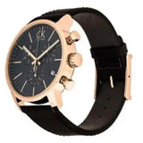 Calvin Klein City Chronograph Grey Dial Brown Leather Strap Watch for Men - K2G276G3 Authentic Buy Shop Now