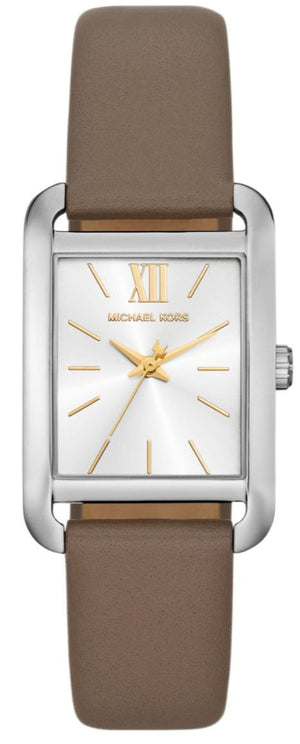 Michael Kors Monroe Three Hand Silver Dial Grey Leather Strap Watch for Women - MKO1030 Authentic Buy Shop Now