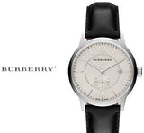 Burberry The Classic Horseferry Beige Dial Black Leather Strap Watch for Men - BU10000 Authentic Buy Shop Now