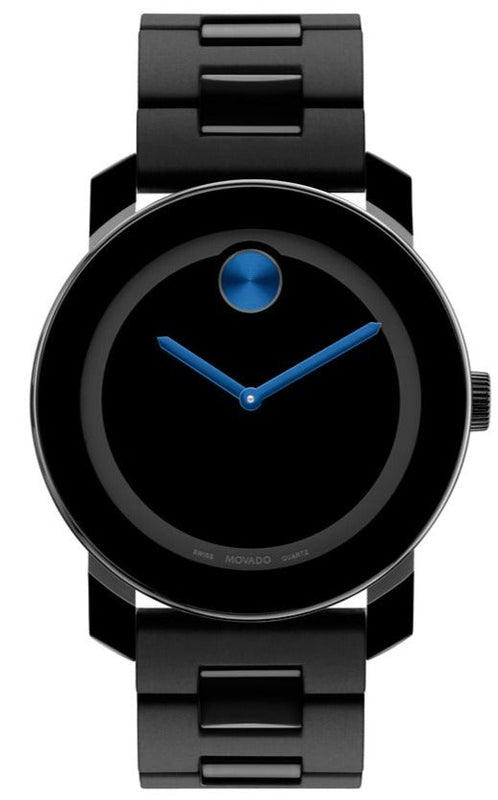 Movado Bold TR90 Black Dial Black Steel Strap Watch for Men - 3600099 Authentic Buy Shop Now