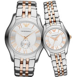 Emporio Armani Classic Quartz Silver Dial Two Tone Steel Strap Watch For Men - AR1824 Authentic Buy Shop Now
