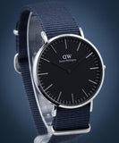 Daniel Wellington Classic Bayswater Black Dial Black NATO Strap Watch For Men - DW00100278 Authentic Buy Shop Now