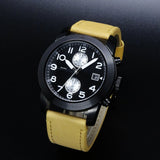 Marc Jacobs Larry Chronograph Black Dial Brown Leather Strap Watch for Men - MBM5053 Authentic Buy Shop Now
