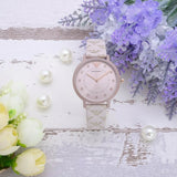 Emporio Armani Kappa Quartz Rose Gold Dial Pink Leather Strap Watch For Women - AR11010 Authentic Buy Shop Now