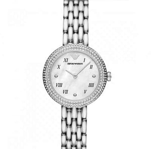 Emporio Armani Rosa Quartz White Dial Silver Steel Strap Watch For Women - AR11354 Authentic Buy Shop Now