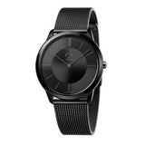 Calvin Klein Minimal Black Dial Black Mesh Bracelet Watch for Men - K3M214B1 Authentic Buy Shop Now
