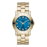 Marc Jacobs Amy Blue Dial Gold Steel Strap Watch for Women - MBM3303 Authentic Buy Shop Now