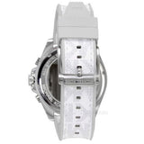 Michael Kors Brecken Chronograph Silver Dial White Leather Strap Watch For Men - MK8949 Authentic Buy Shop Now