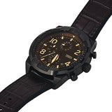 Fossil Bronson Chronograph Brown Dial Brown Leather Strap Watch for Men - FS5713 Authentic Buy Shop Now